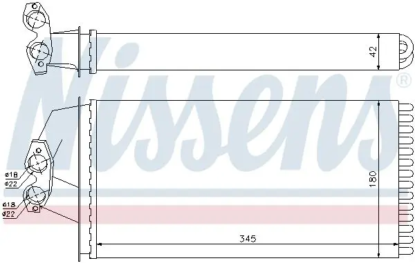 Handler.Part Heat exchanger, interior heating NISSENS 72036 6