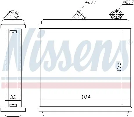 Handler.Part Heat exchanger, interior heating NISSENS 72635 5