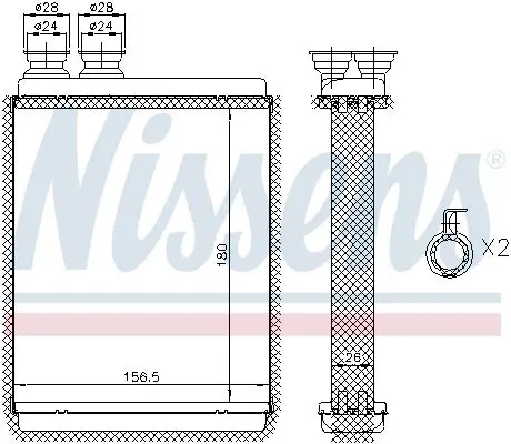 Handler.Part Heat exchanger, interior heating NISSENS 72986 6