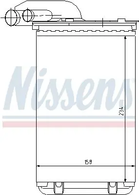 Handler.Part Heat exchanger, interior heating NISSENS 73252 6