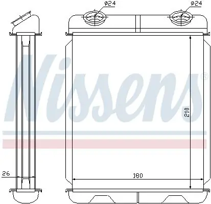 Handler.Part Heat exchanger, interior heating NISSENS 73341 6