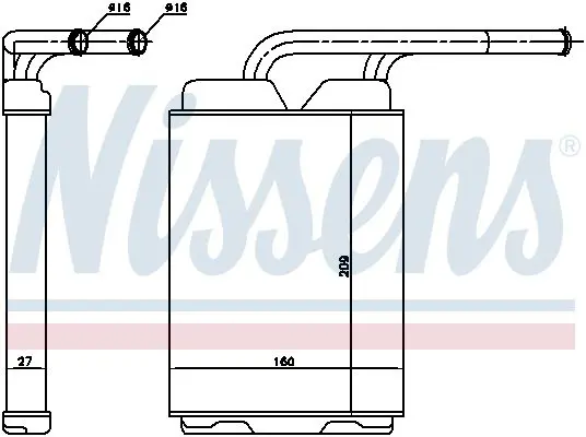 Handler.Part Heat exchanger, interior heating NISSENS 73349 6