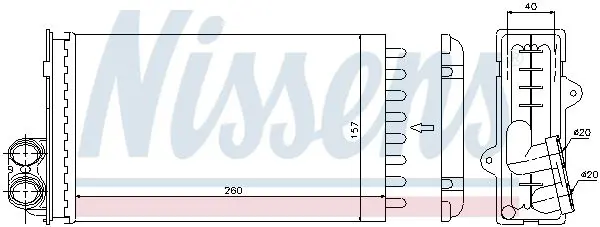 Handler.Part Heat exchanger, interior heating NISSENS 73362 6