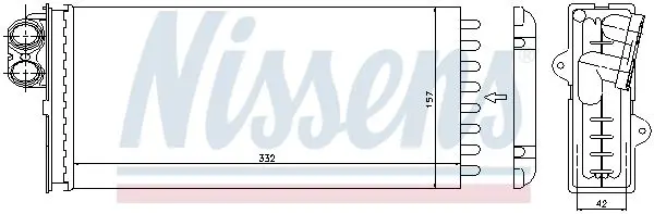 Handler.Part Heat exchanger, interior heating NISSENS 73468 2