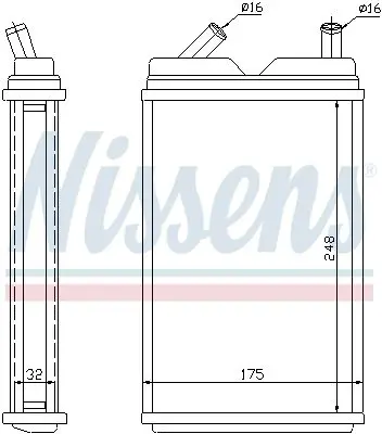 Handler.Part Heat exchanger, interior heating NISSENS 73624 6