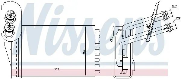 Handler.Part Heat exchanger, interior heating NISSENS 73850 6