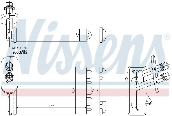 Handler.Part Heat exchanger, interior heating NISSENS 73921 5