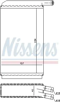 Handler.Part Heat exchanger, interior heating NISSENS 73940 5