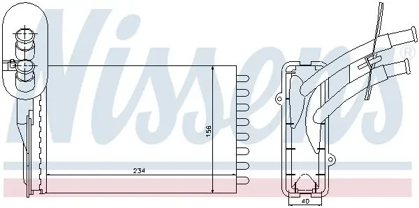 Handler.Part Heat exchanger, interior heating NISSENS 73961 6