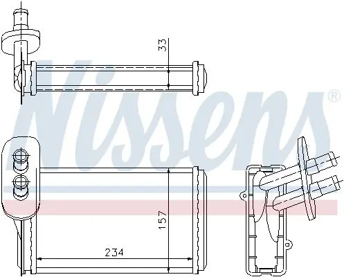 Handler.Part Heat exchanger, interior heating NISSENS 73962 7