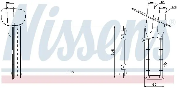 Handler.Part Heat exchanger, interior heating NISSENS 73965 6