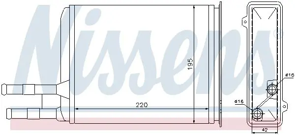 Handler.Part Heat exchanger, interior heating NISSENS 73984 6