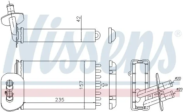 Handler.Part Heat exchanger, interior heating NISSENS 73990 6