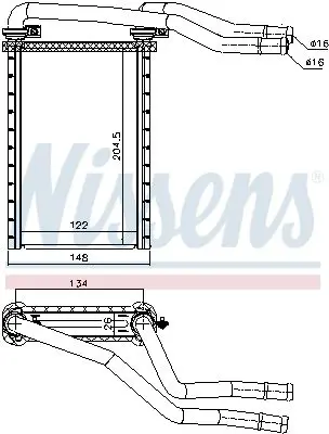 Handler.Part Heat exchanger, interior heating NISSENS 73991 5