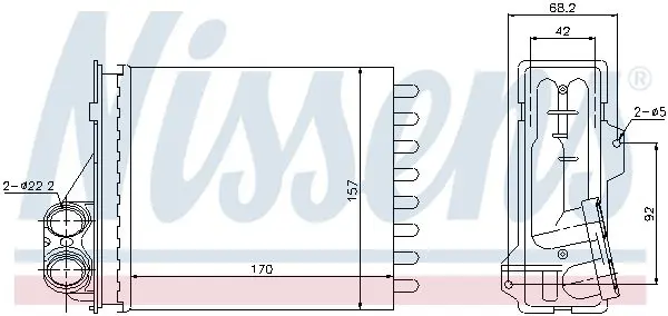 Handler.Part Heat exchanger, interior heating NISSENS 76512 6