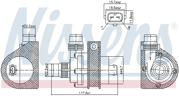 Handler.Part Water Pump, engine cooling NISSENS 831059 6