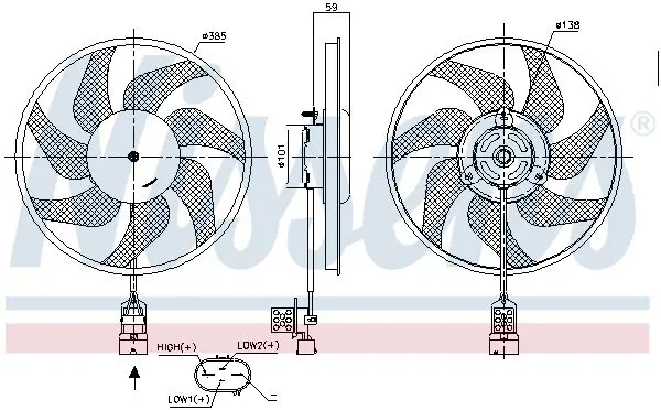 Handler.Part Fan, engine cooling NISSENS 850048 6