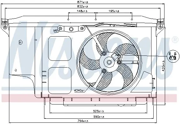 Handler.Part Fan, radiator NISSENS 85007 6