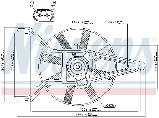 Handler.Part Fan, radiator NISSENS 85041 6