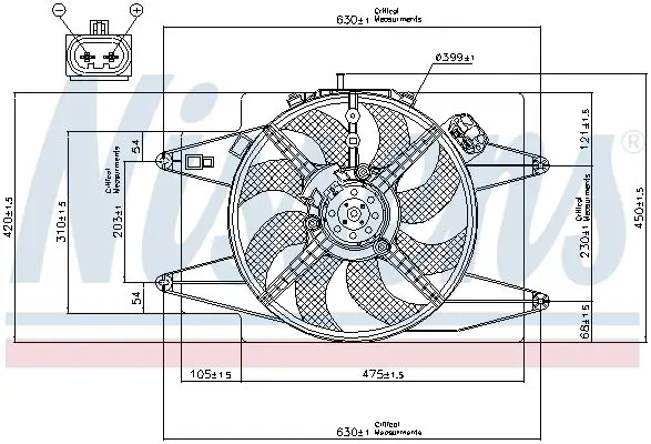 Handler.Part Fan, radiator NISSENS 85105 6