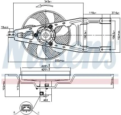 Handler.Part Fan, radiator NISSENS 85134 6