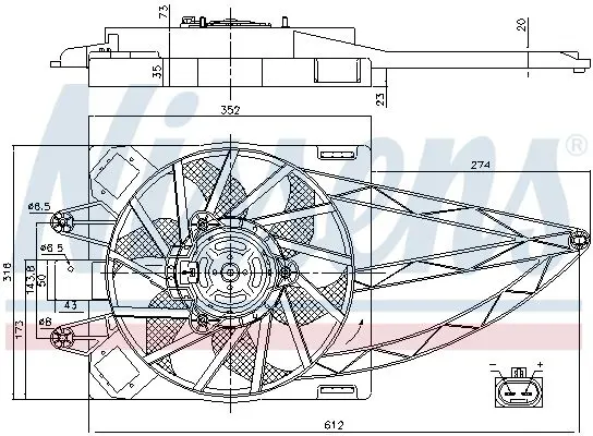 Handler.Part Fan, radiator NISSENS 85150 6