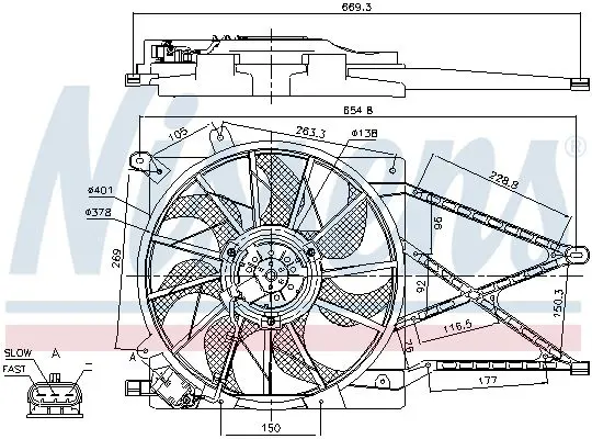 Handler.Part Fan, radiator NISSENS 85179 6