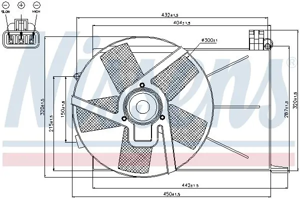 Handler.Part Fan, radiator NISSENS 85193 6