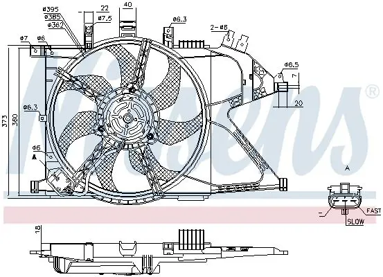 Handler.Part Fan, radiator NISSENS 85195 6