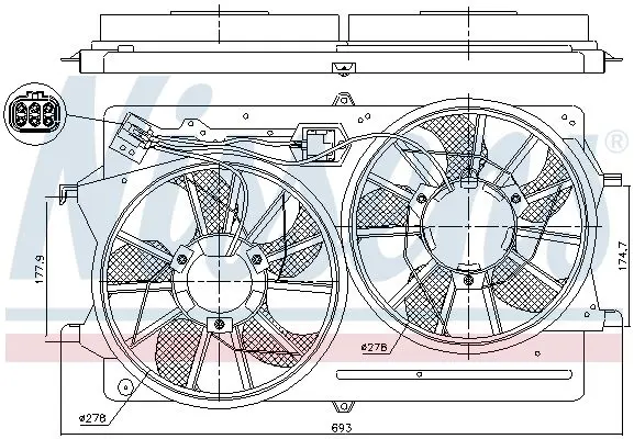 Handler.Part Fan, radiator NISSENS 85214 6