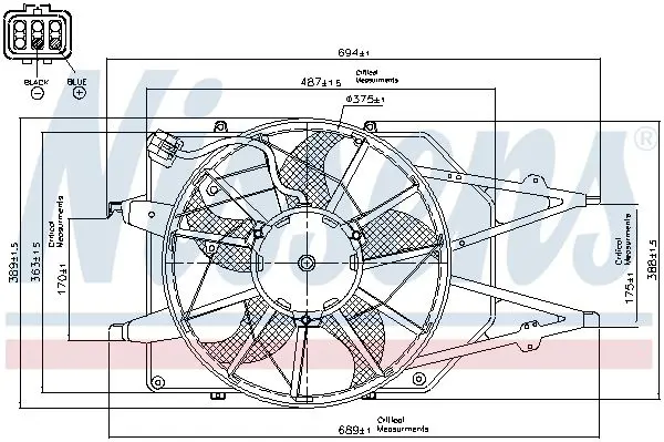 Handler.Part Fan, radiator NISSENS 85216 6