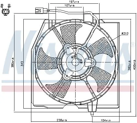 Handler.Part Fan, radiator NISSENS 85224 6