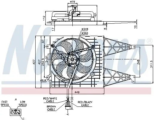 Handler.Part Fan, radiator NISSENS 85249 6