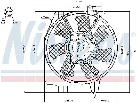 Handler.Part Fan, a/c condenser NISSENS 85275 1