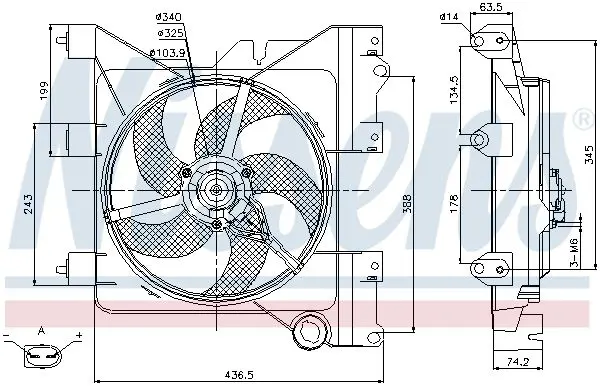 Handler.Part Fan, radiator NISSENS 85316 6