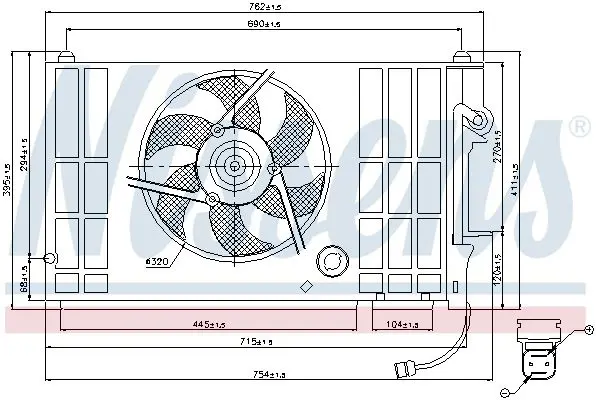 Handler.Part Fan, radiator NISSENS 85318 6