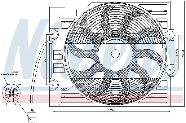 Handler.Part Fan, a/c condenser NISSENS 85421 6