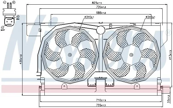 Handler.Part Fan, radiator NISSENS 85513 6