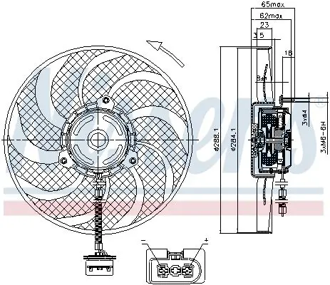 Handler.Part Fan, radiator NISSENS 85541 6