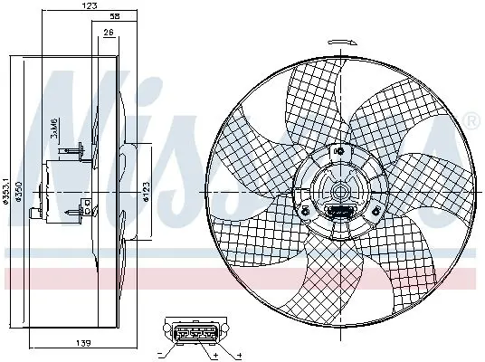 Handler.Part Fan, radiator NISSENS 85542 6