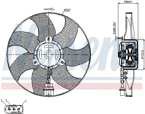 Handler.Part Fan, radiator NISSENS 85543 6