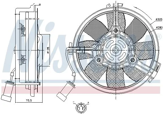 Handler.Part Fan, radiator NISSENS 85546 6