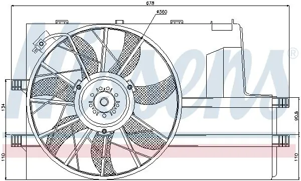 Handler.Part Fan, radiator NISSENS 85604 6