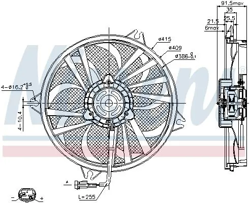 Handler.Part Fan, radiator NISSENS 85605 6