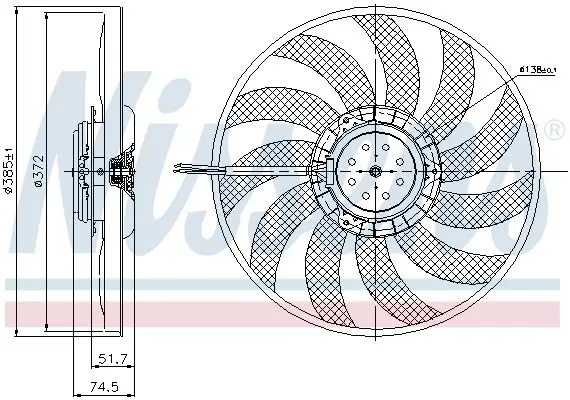 Handler.Part Fan, radiator NISSENS 85638 5