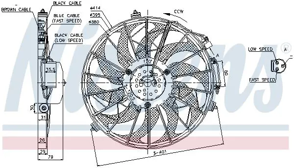 Handler.Part Fan, a/c condenser NISSENS 85648 6