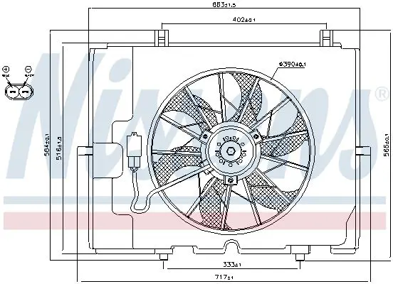 Handler.Part Fan, radiator NISSENS 85653 6