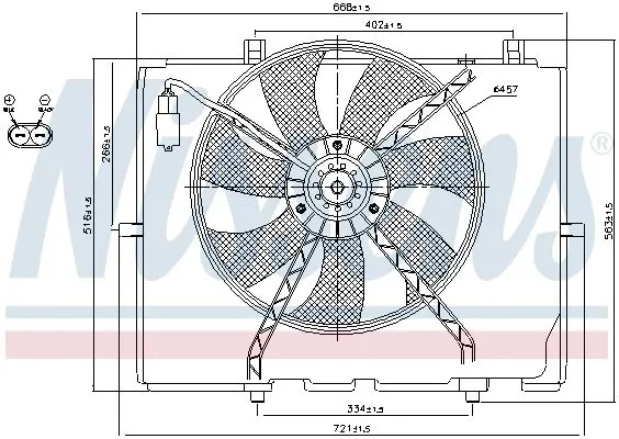 Handler.Part Fan, radiator NISSENS 85654 6