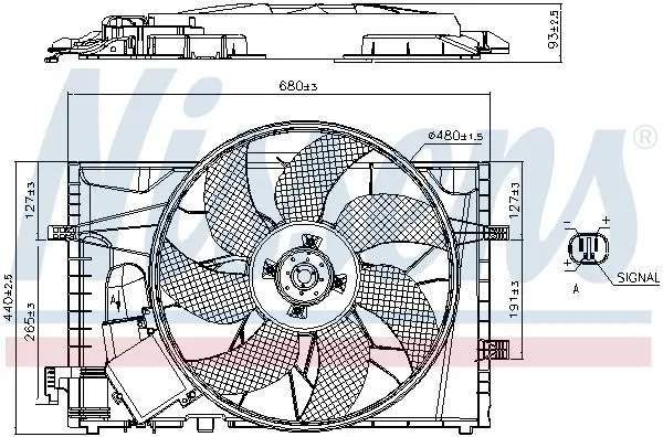 Handler.Part Fan, radiator NISSENS 85656 1