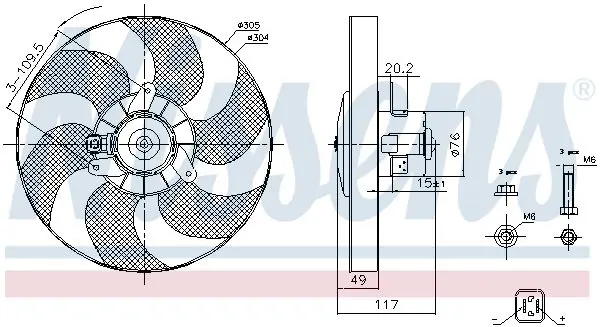 Handler.Part Fan, radiator NISSENS 85658 6